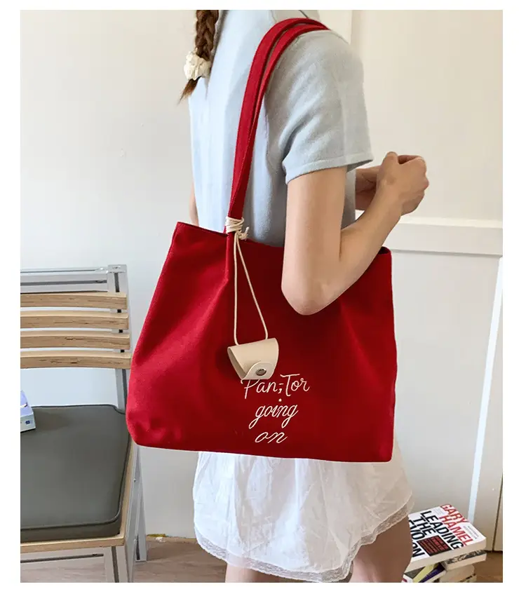 Red Canvas Women's Large Tote Bag 2025 — feature 13