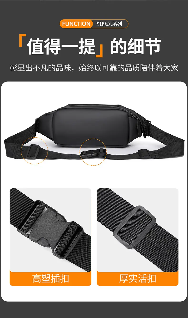 Men's Black Crossbody Bag for Commute & Business Use — feature 11