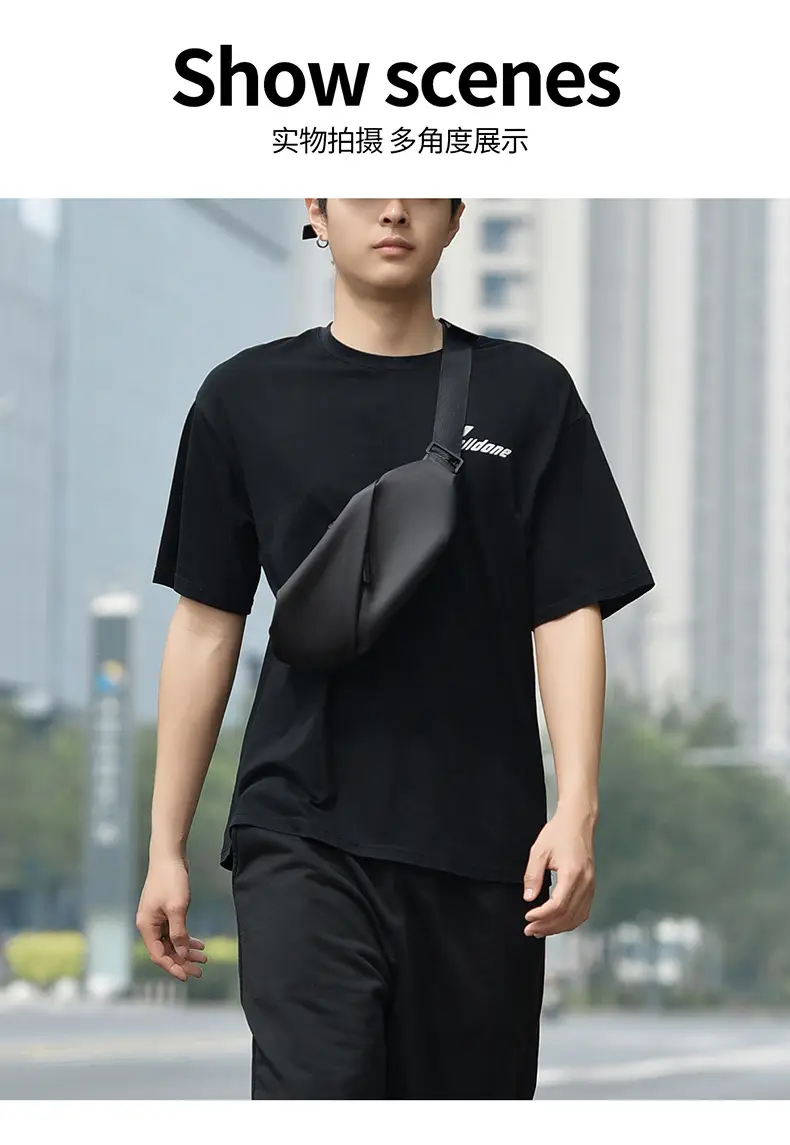 Men's Black Crossbody Bag for Commute & Business Use — feature 14