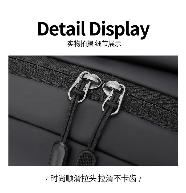 Men's Black Crossbody Bag for Commute & Business Use — feature 27