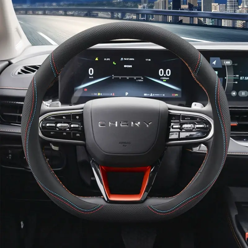 2024 Chery Arrizo 8 Steering Wheel Cover Genuine Leather Tiggo 7Plus Tiggo 8Pro Oumengda Handlebar Cover 23 — feature 4