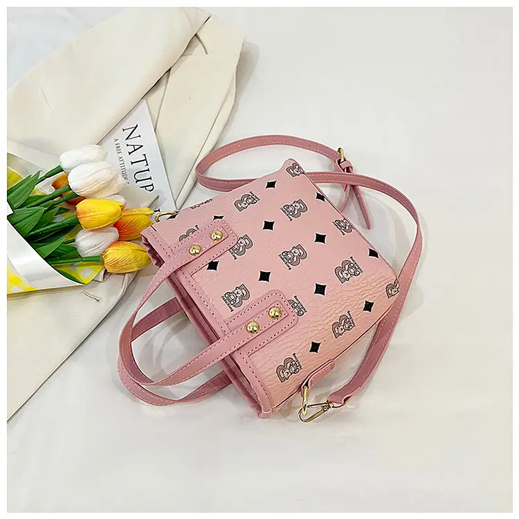 Pink Graffiti Bear Shoulder Bag for Women — feature 17
