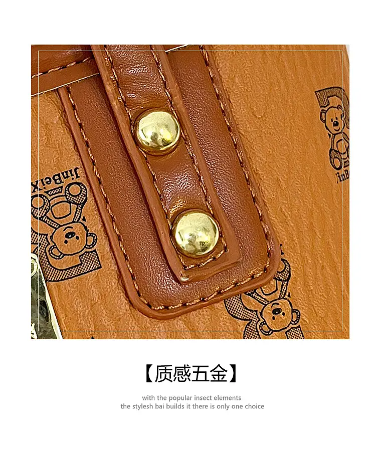 Pink Graffiti Bear Shoulder Bag for Women — feature 8