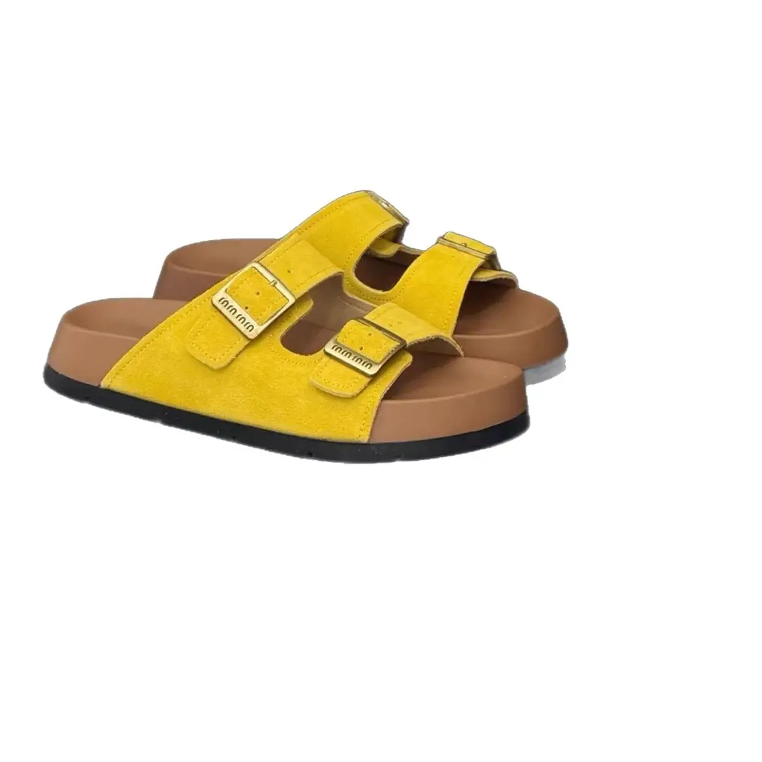 Thick-Soled Birkenstock Slippers for Women's Summer Outer Wear Retro Versatile Sandals 2025 New Style Birkenstock Beach Sandals