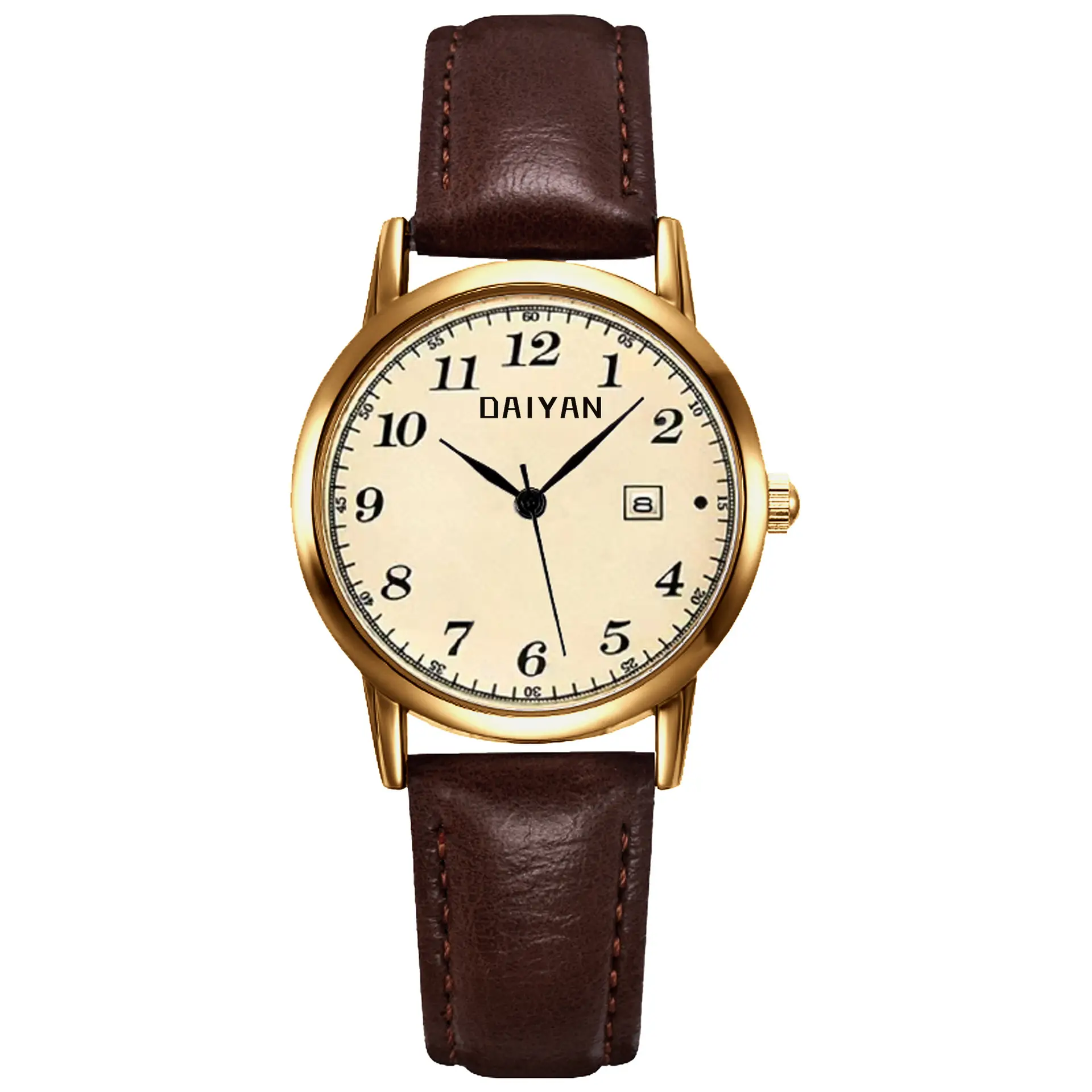 Women's Korean Style Watch with Vintage Leather Strap & Waterproof Quartz - Image 3