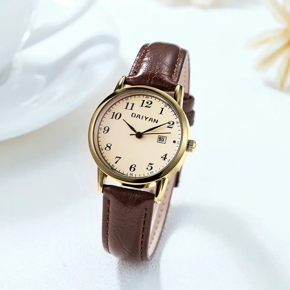 Women's Korean Style Watch with Vintage Leather Strap & Waterproof Quartz — feature 4
