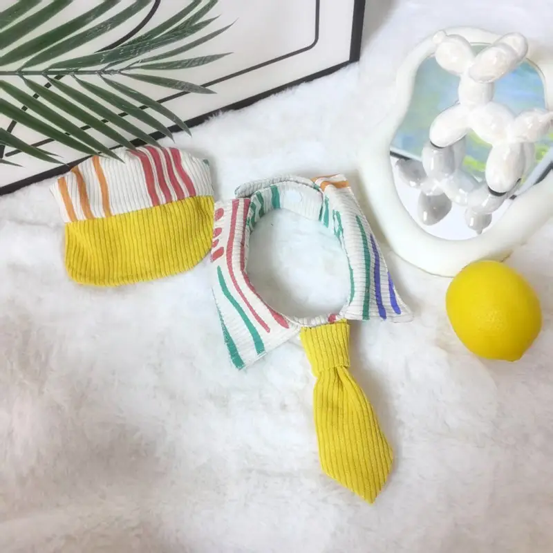 Pet Striped Tie Hats for Dog Cat Small Medium