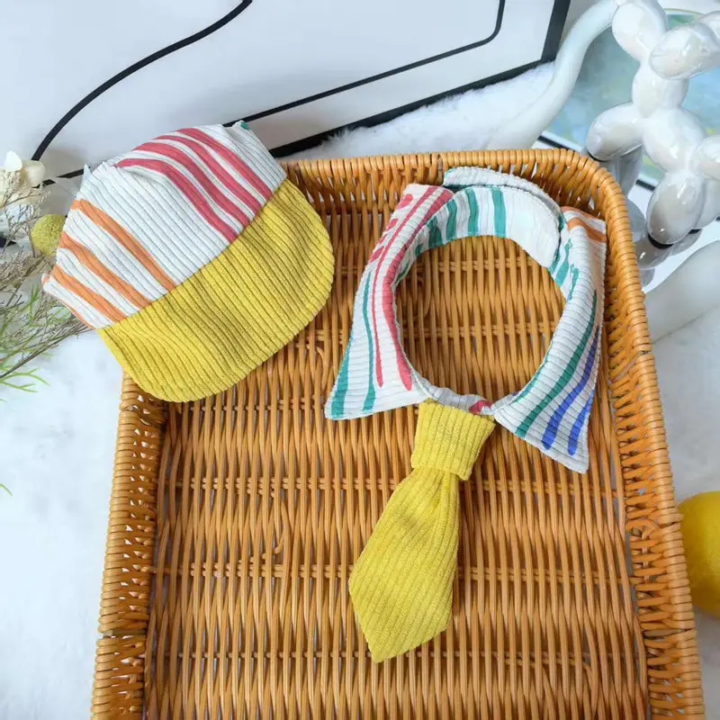 Pet Striped Tie Hats for Dog Cat Small Medium — feature 1