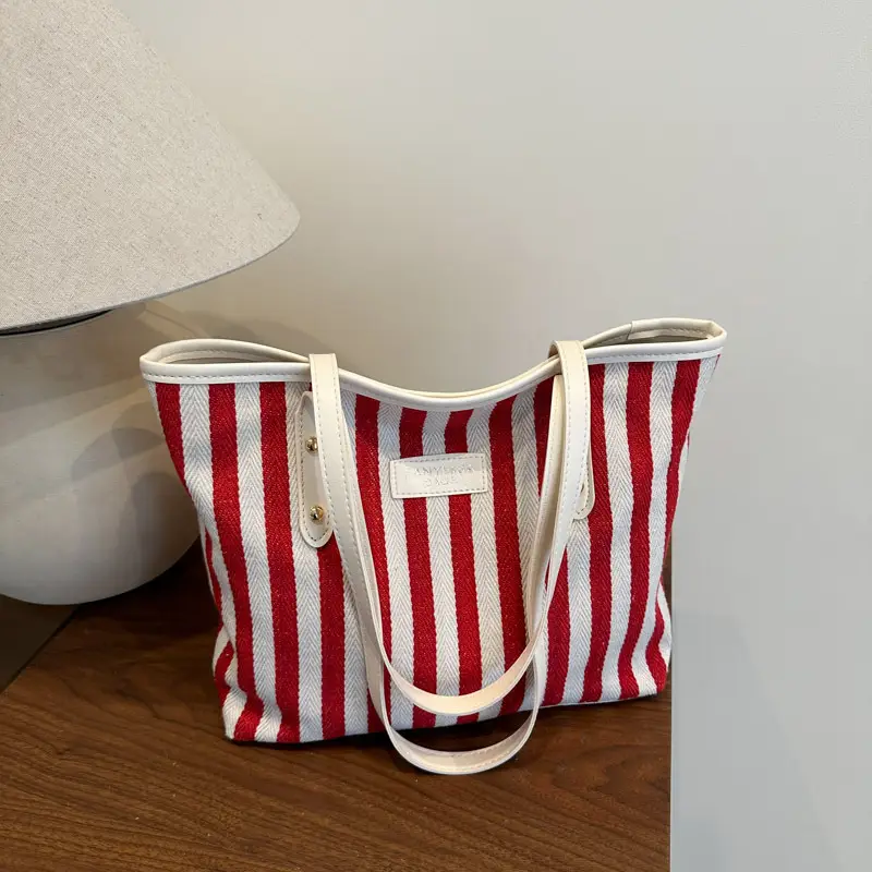 Women's Stripe Shoulder Bag Large Capacity 2025 - Image 4