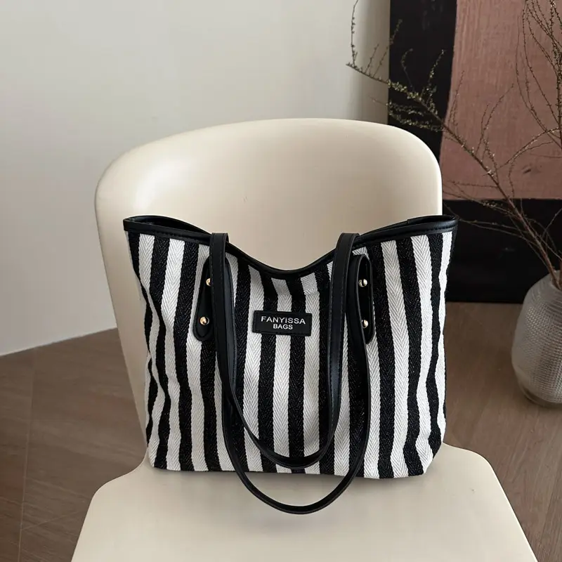 Women's Stripe Shoulder Bag Large Capacity 2025 - Image 2