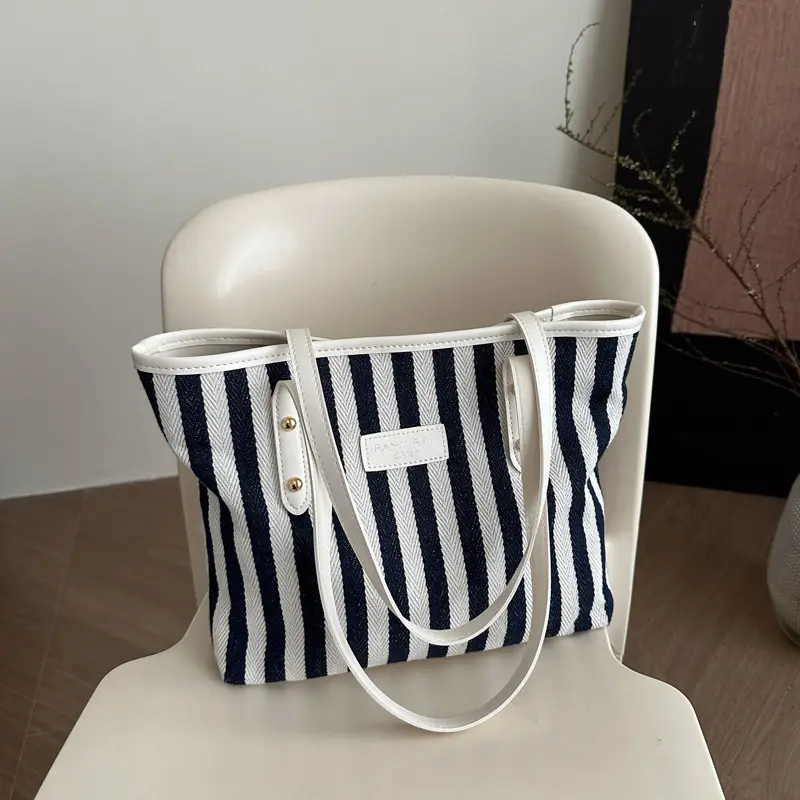 Women's Stripe Shoulder Bag Large Capacity 2025 - Image 3