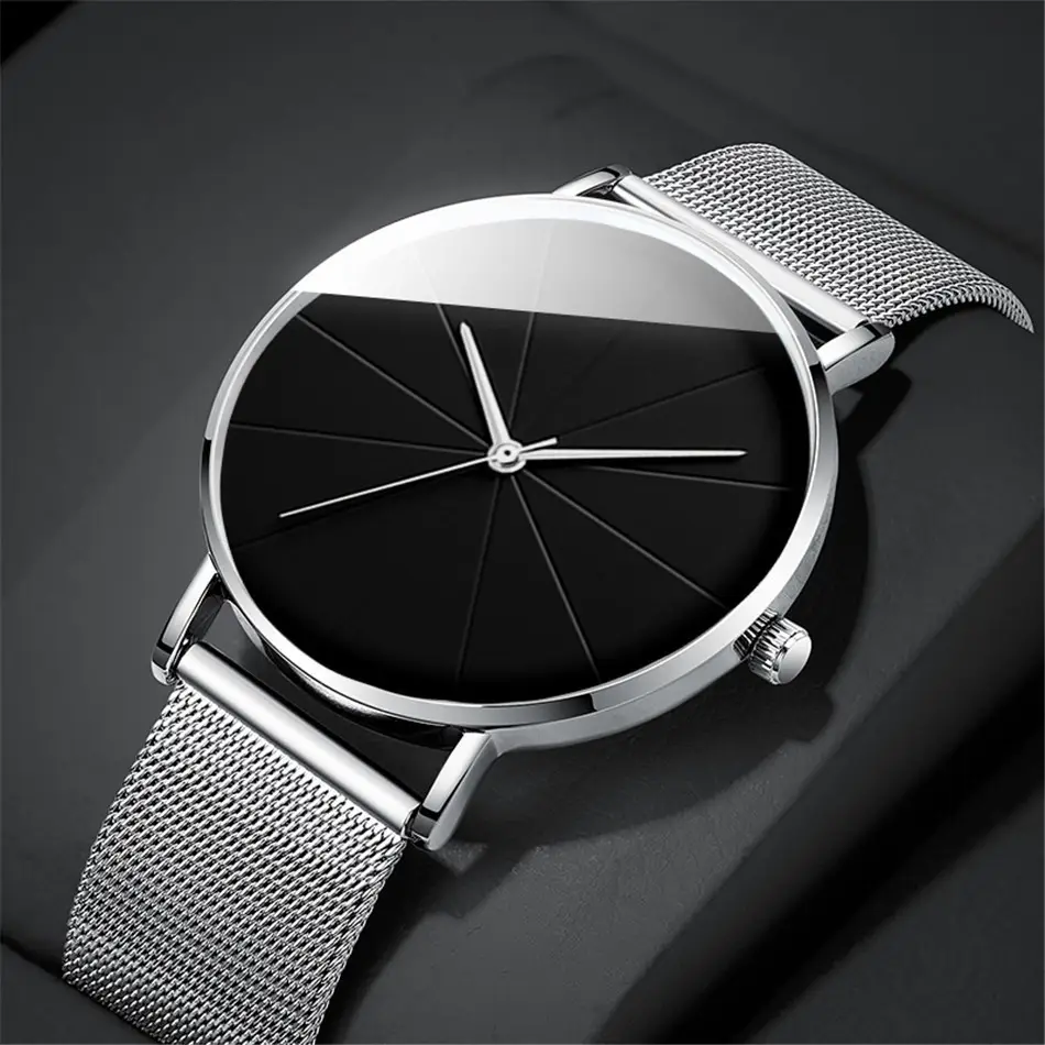Men's Rose Gold Mesh Watch with Meridian Scale - Image 2