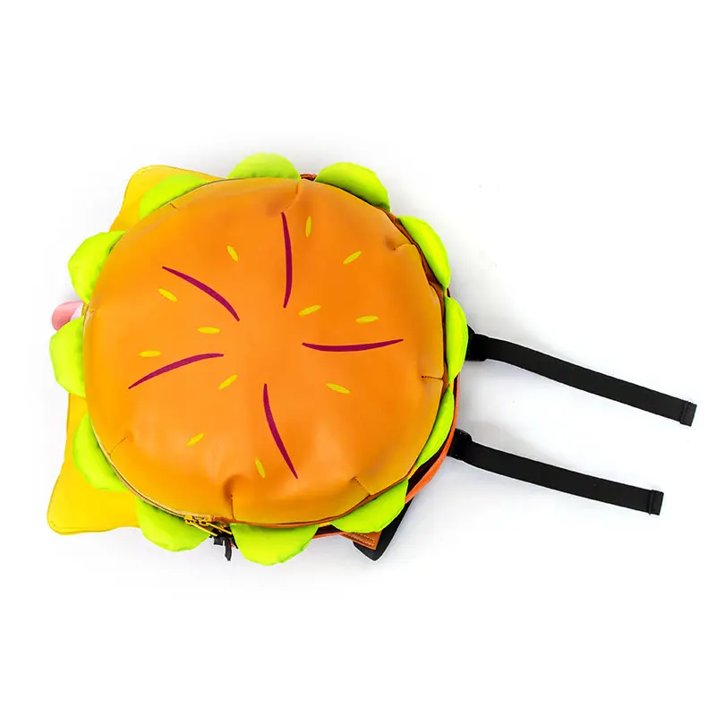 Ins New Popular Same Style Cartoon Cheese Cute Versatile Student School Bag Burger Large Capacity Multi-Layer Backpack — feature 19