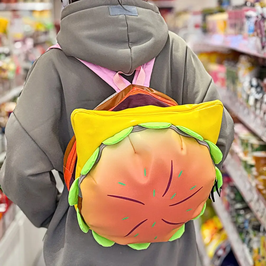 Ins New Popular Same Style Cartoon Cheese Cute Versatile Student School Bag Burger Large Capacity Multi-Layer Backpack — feature 24