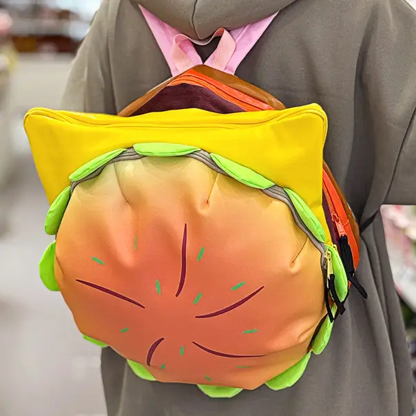 Ins New Popular Same Style Cartoon Cheese Cute Versatile Student School Bag Burger Large Capacity Multi-Layer Backpack — feature 25