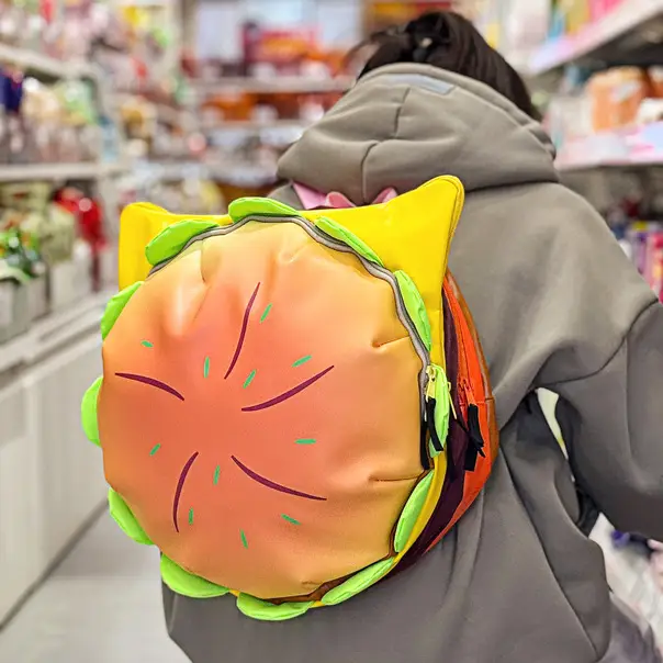 Ins New Popular Same Style Cartoon Cheese Cute Versatile Student School Bag Burger Large Capacity Multi-Layer Backpack — feature 31
