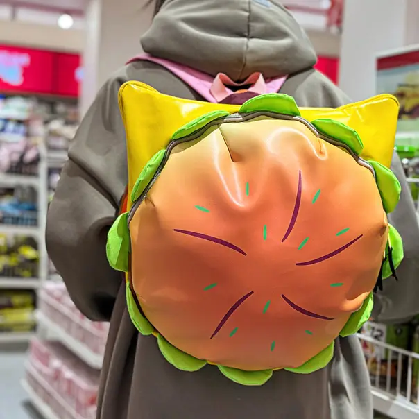 Ins New Popular Same Style Cartoon Cheese Cute Versatile Student School Bag Burger Large Capacity Multi-Layer Backpack — feature 36
