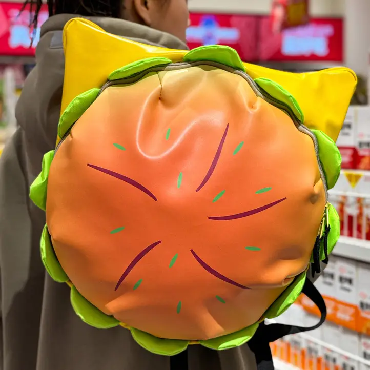 Ins New Popular Same Style Cartoon Cheese Cute Versatile Student School Bag Burger Large Capacity Multi-Layer Backpack — feature 44