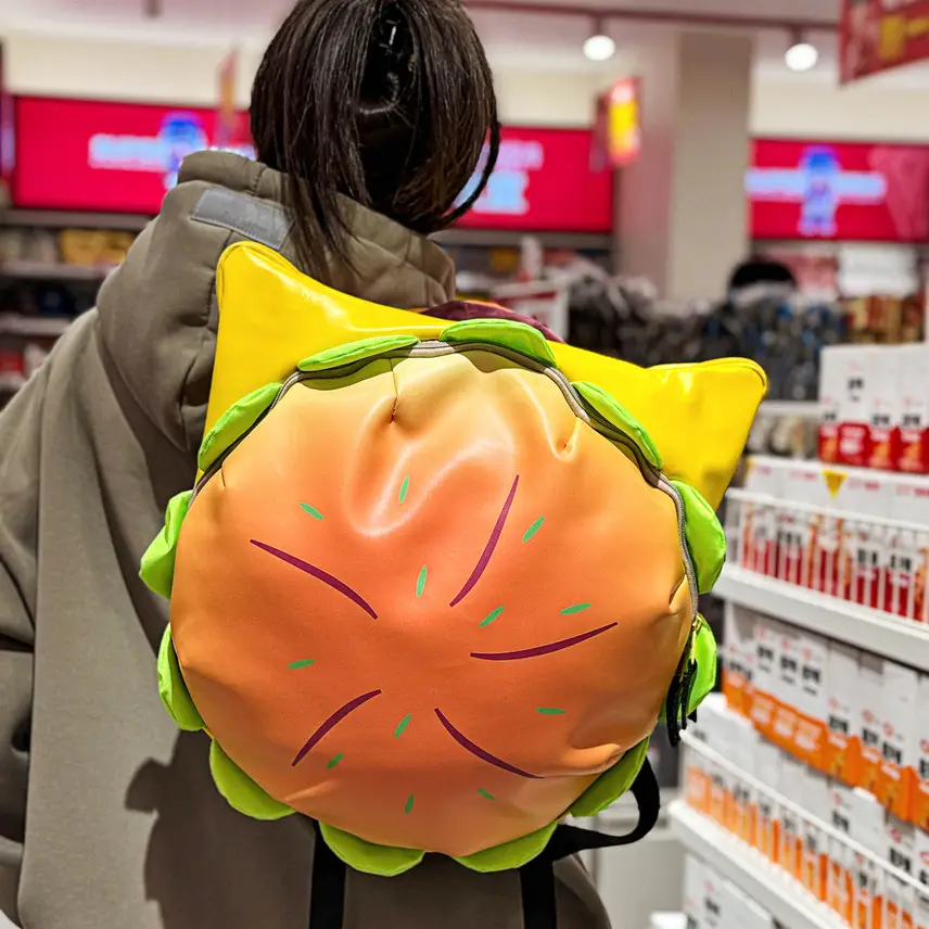 Ins New Popular Same Style Cartoon Cheese Cute Versatile Student School Bag Burger Large Capacity Multi-Layer Backpack — feature 46