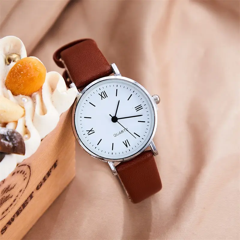 White Quartz Student Watch for Men Women — feature 3