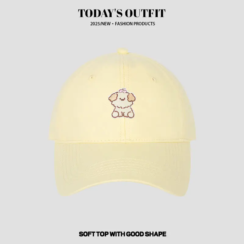 Cartoon Puppy Heat Transfer Baseball Cap Grey - Image 5