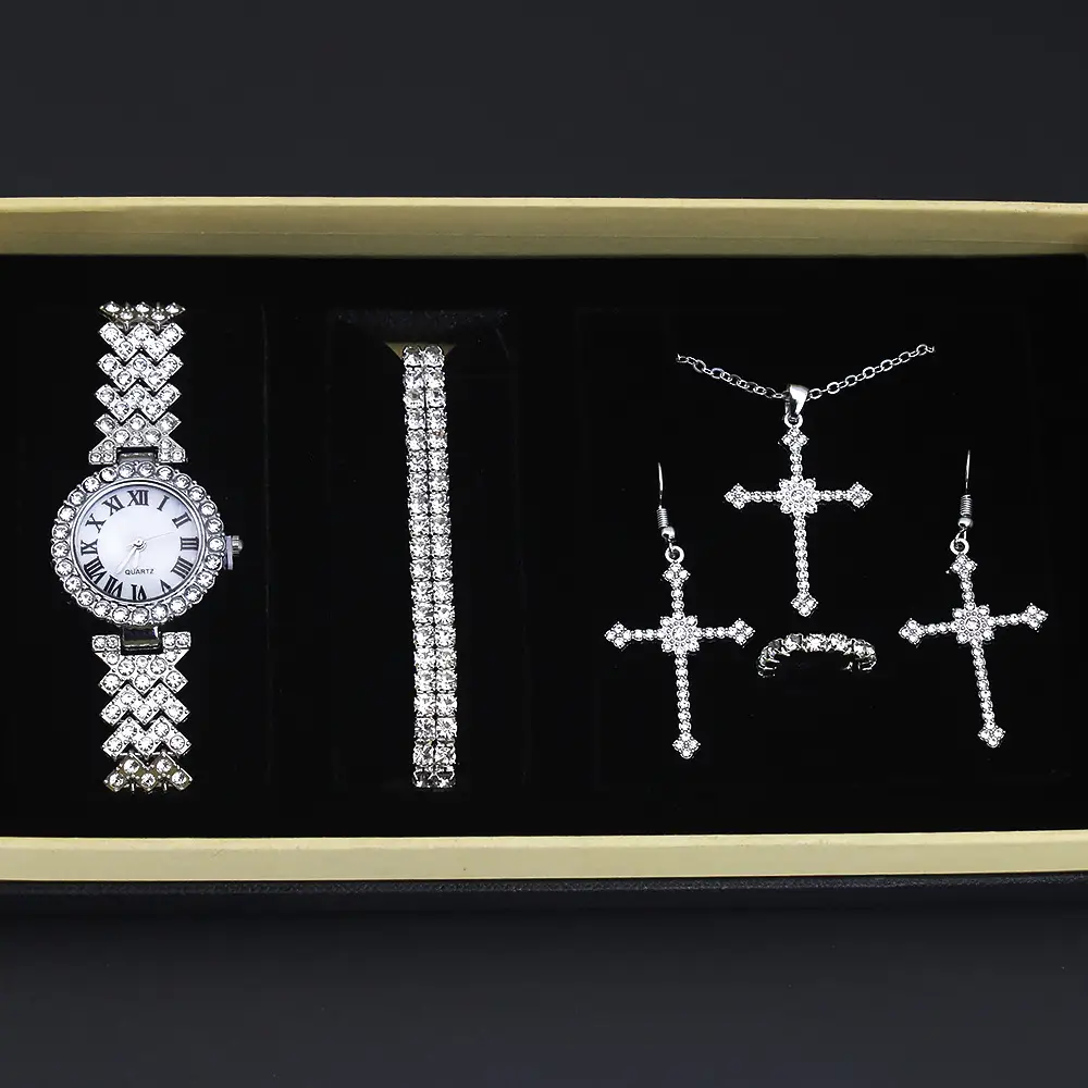 Women's Diamond Quartz Wristwatch Set for Women - Image 9