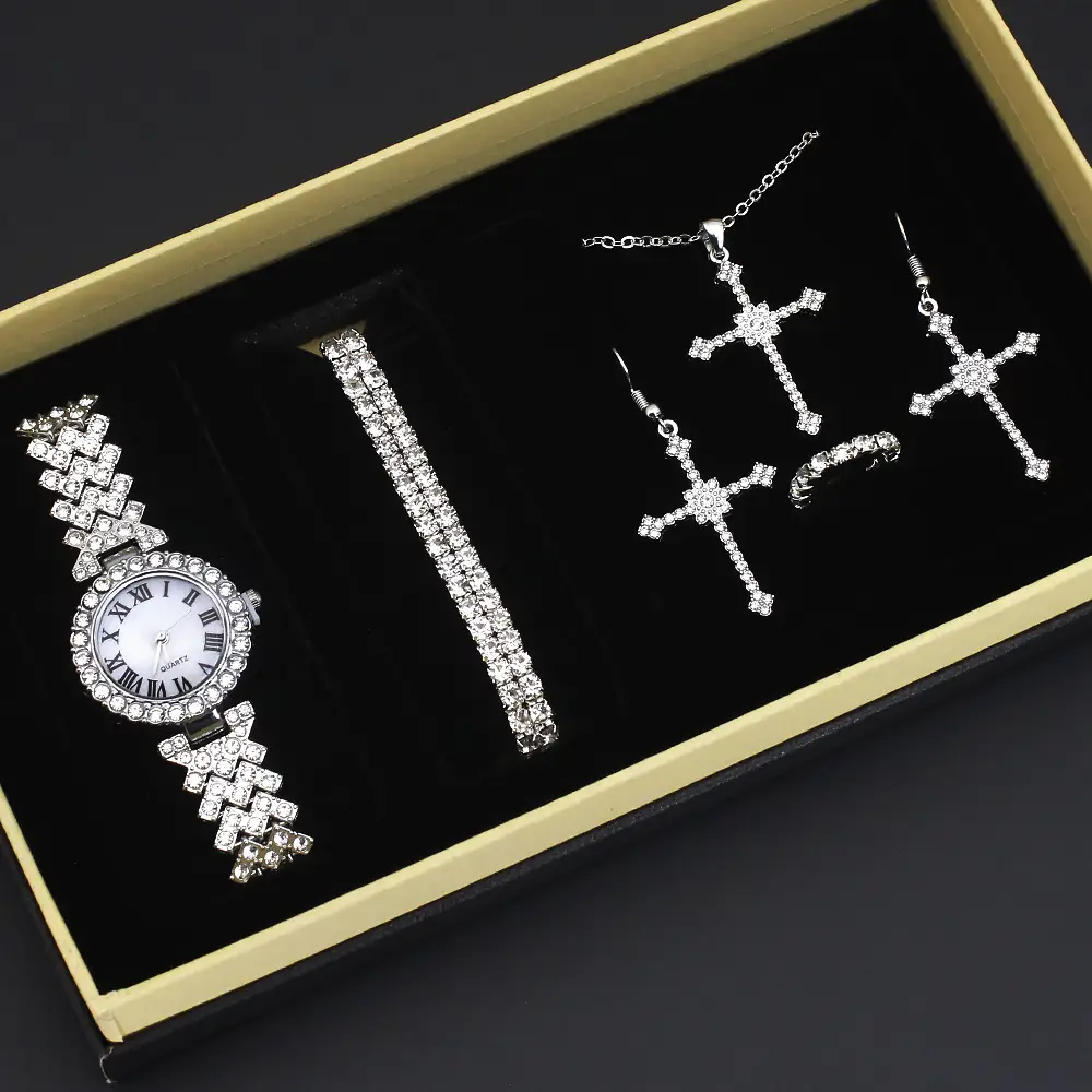 Women's Diamond Quartz Wristwatch Set for Women - Image 11