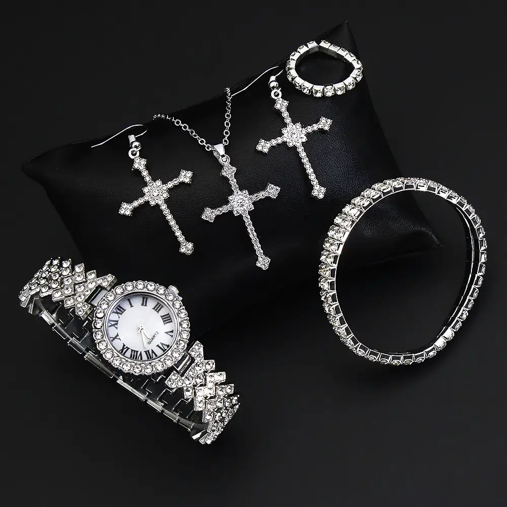 Women's Diamond Quartz Wristwatch Set for Women - Image 12