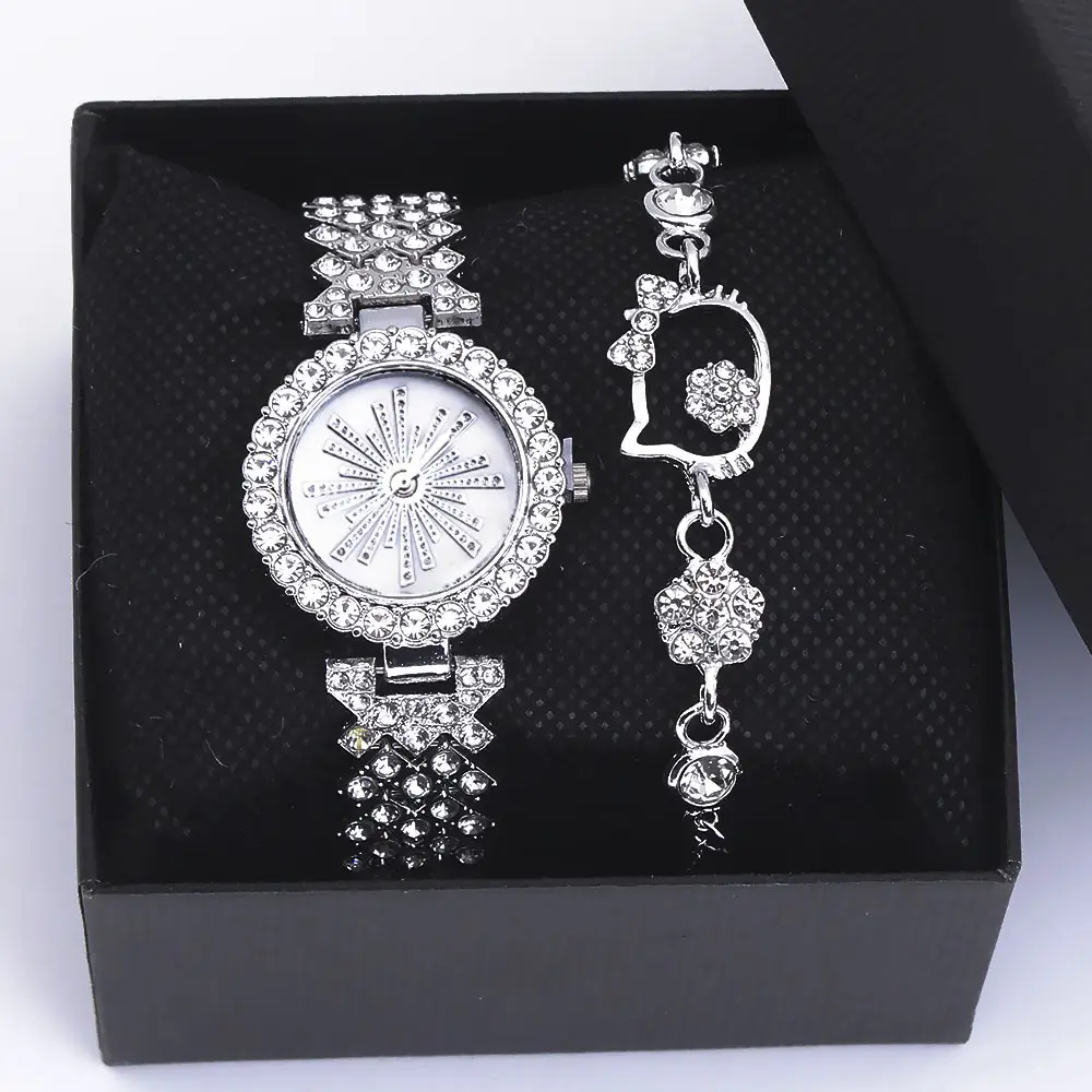 Women's Diamond Quartz Wristwatch Set for Women - Image 8