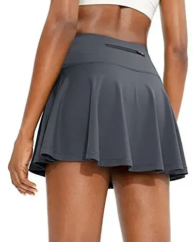 Women's Blue Pleated Belly Controlling Skirt - Image 5