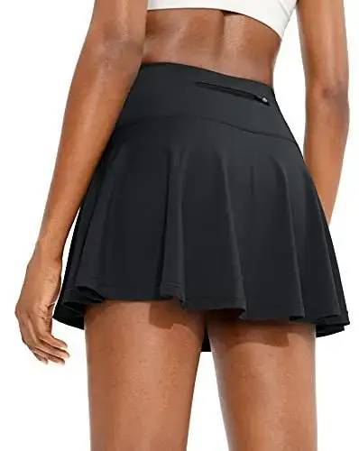 Women's Blue Pleated Belly Controlling Skirt - Image 3