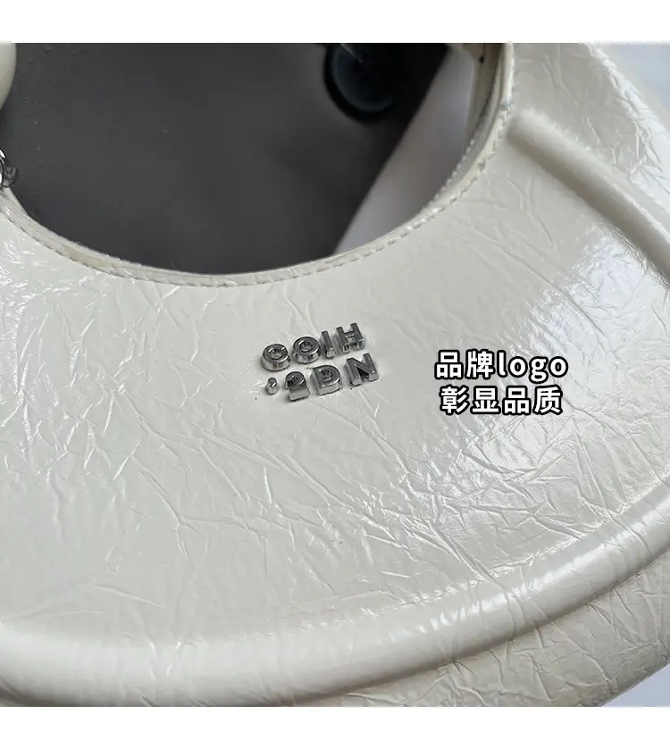 2025 Summer Retro Crescent Shoulder Bag Light Blue — feature 8