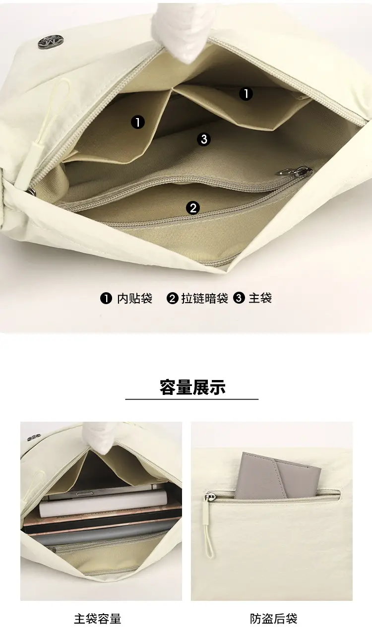 Women's Lightweight Nylon Crossbody Bag with 6 Colors — feature 8