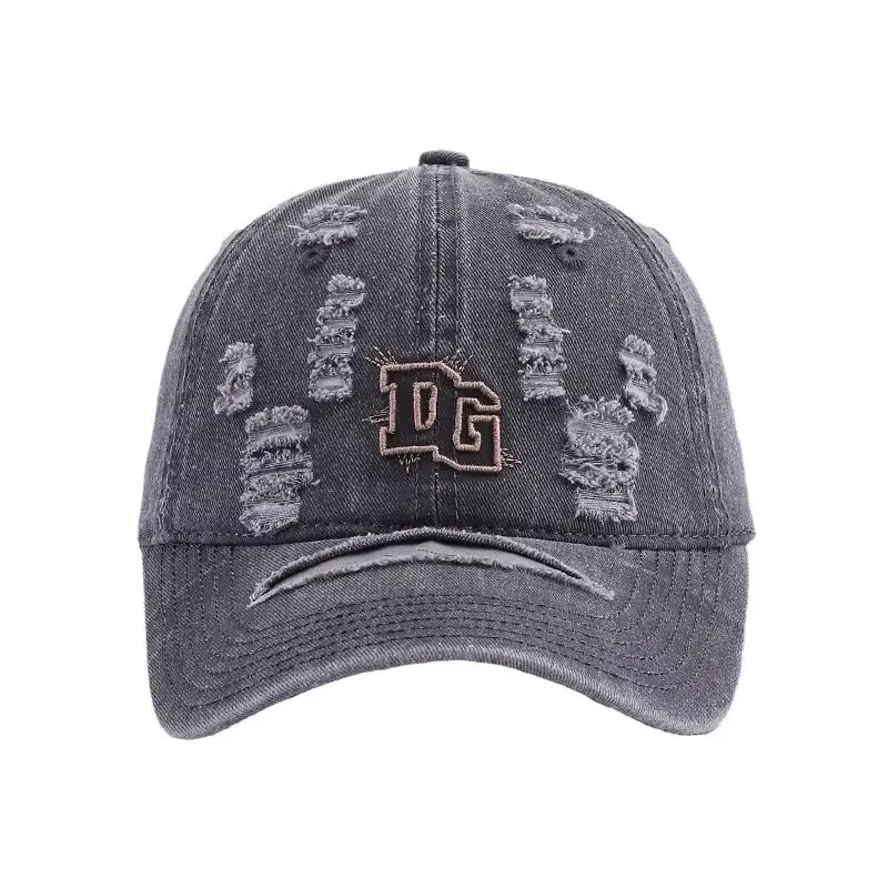 Women Embroidered Baseball Cap Grey DGC - Image 11