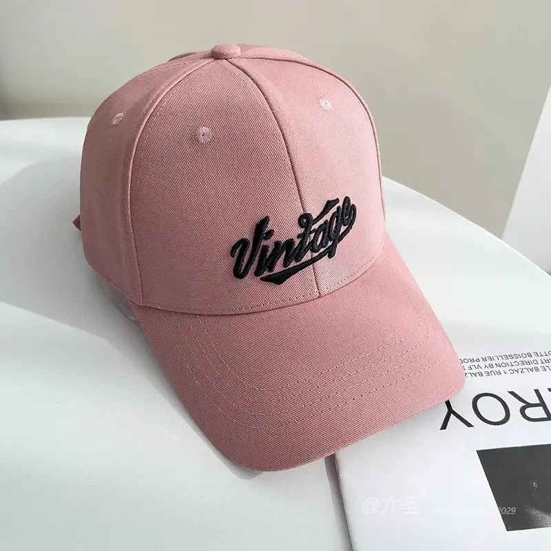 Pink Embroidered Baseball Cap for Women - Image 5