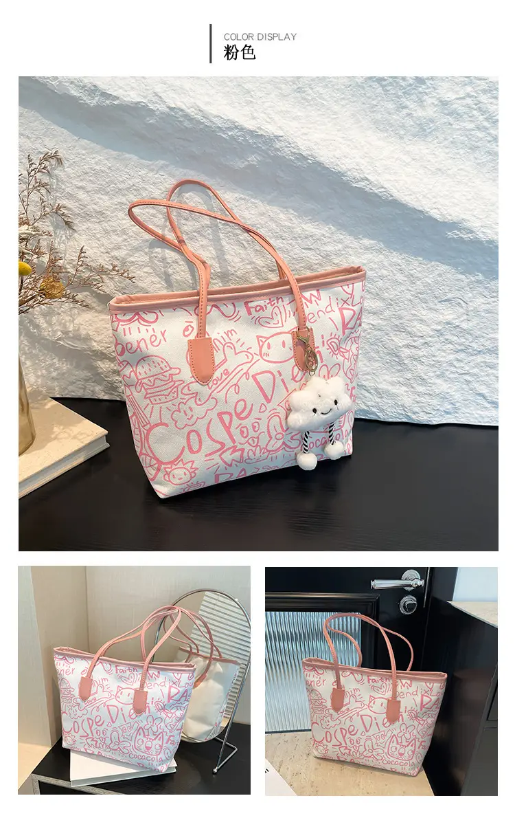 Women's Graffiti Canvas Shoulder Bags 2024 New — feature 23