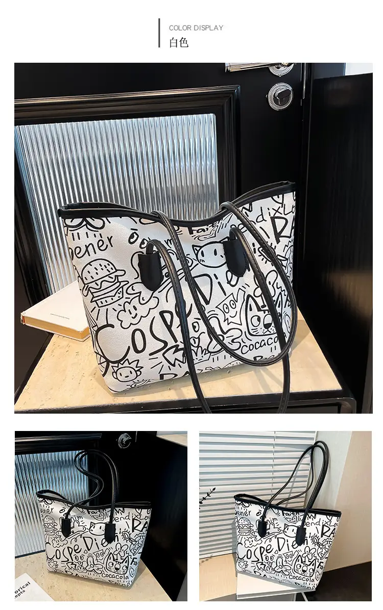 Women's Graffiti Canvas Shoulder Bags 2024 New — feature 24