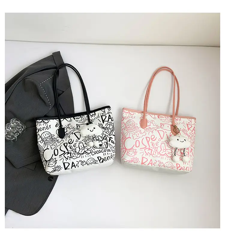 Women's Graffiti Canvas Shoulder Bags 2024 New — feature 26