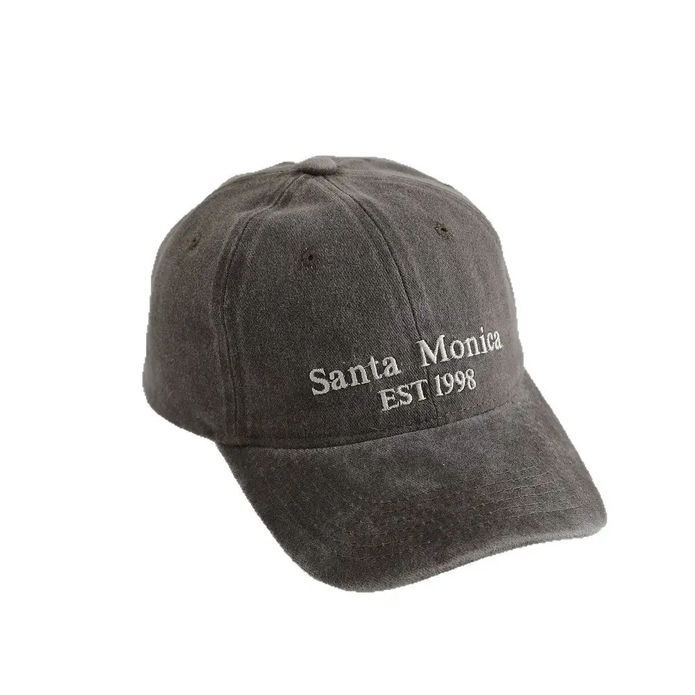 Santa Monica Embroidered Women's Maroon Cap - Image 11