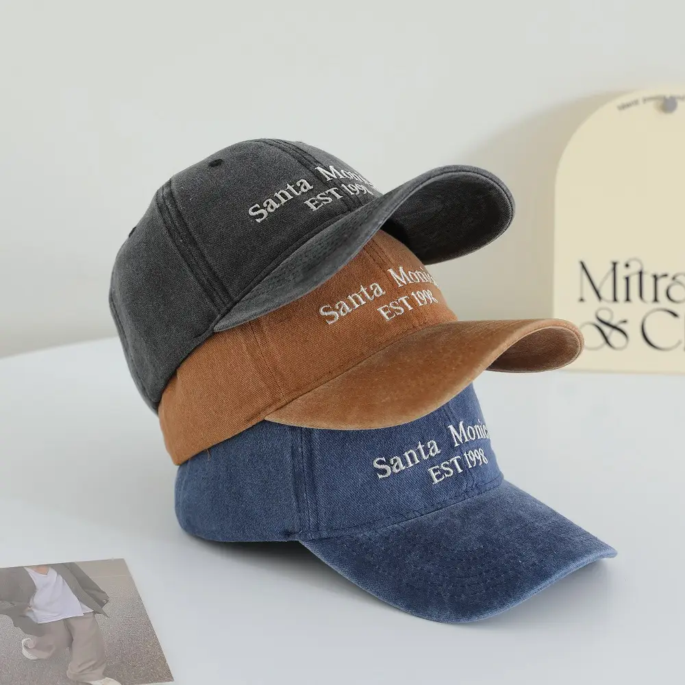 Santa Monica Embroidered Women's Maroon Cap — feature 11