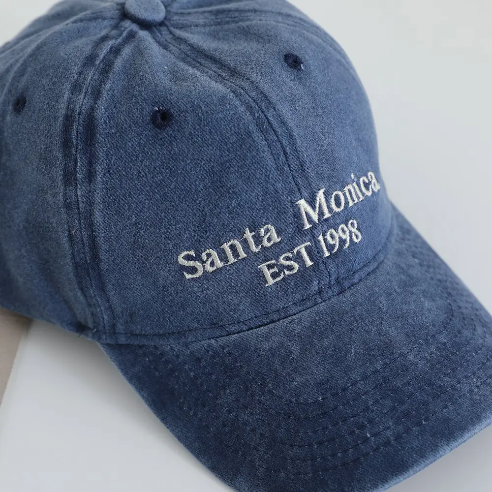 Santa Monica Embroidered Women's Maroon Cap — feature 14