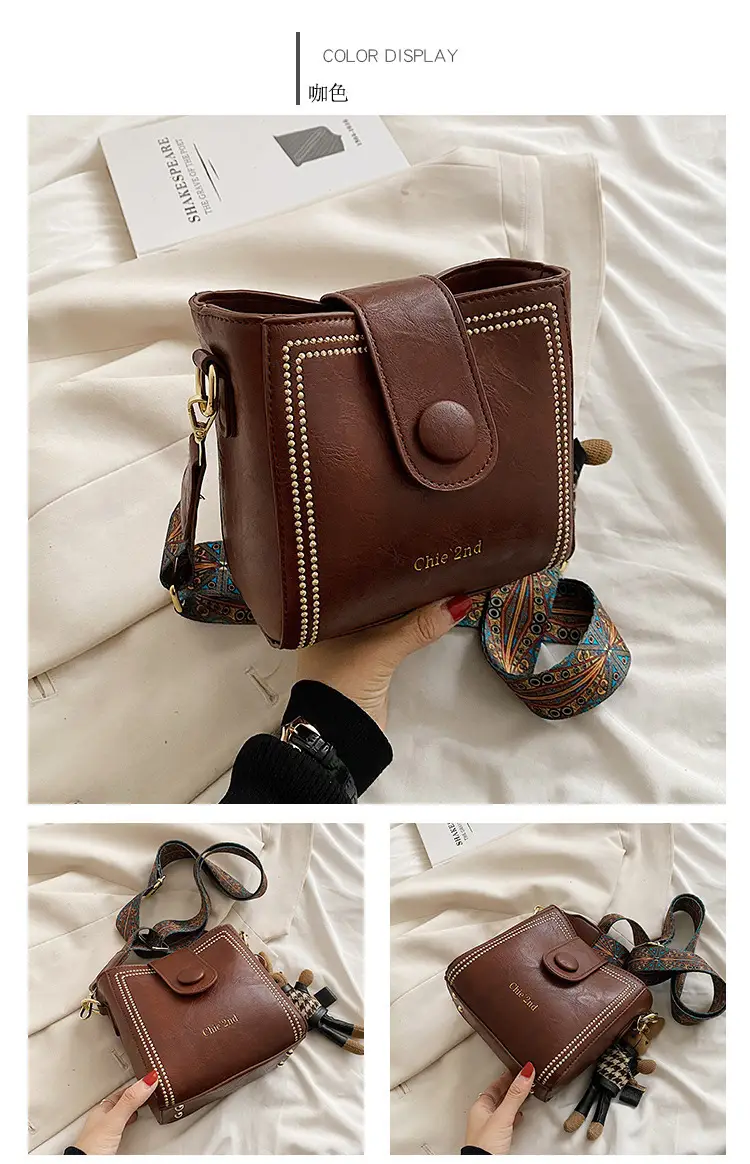 Women's Retro Brown Shoulder Crossbody Bag — feature 7