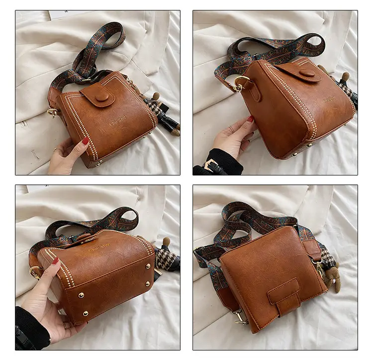 Women's Retro Brown Shoulder Crossbody Bag — feature 9