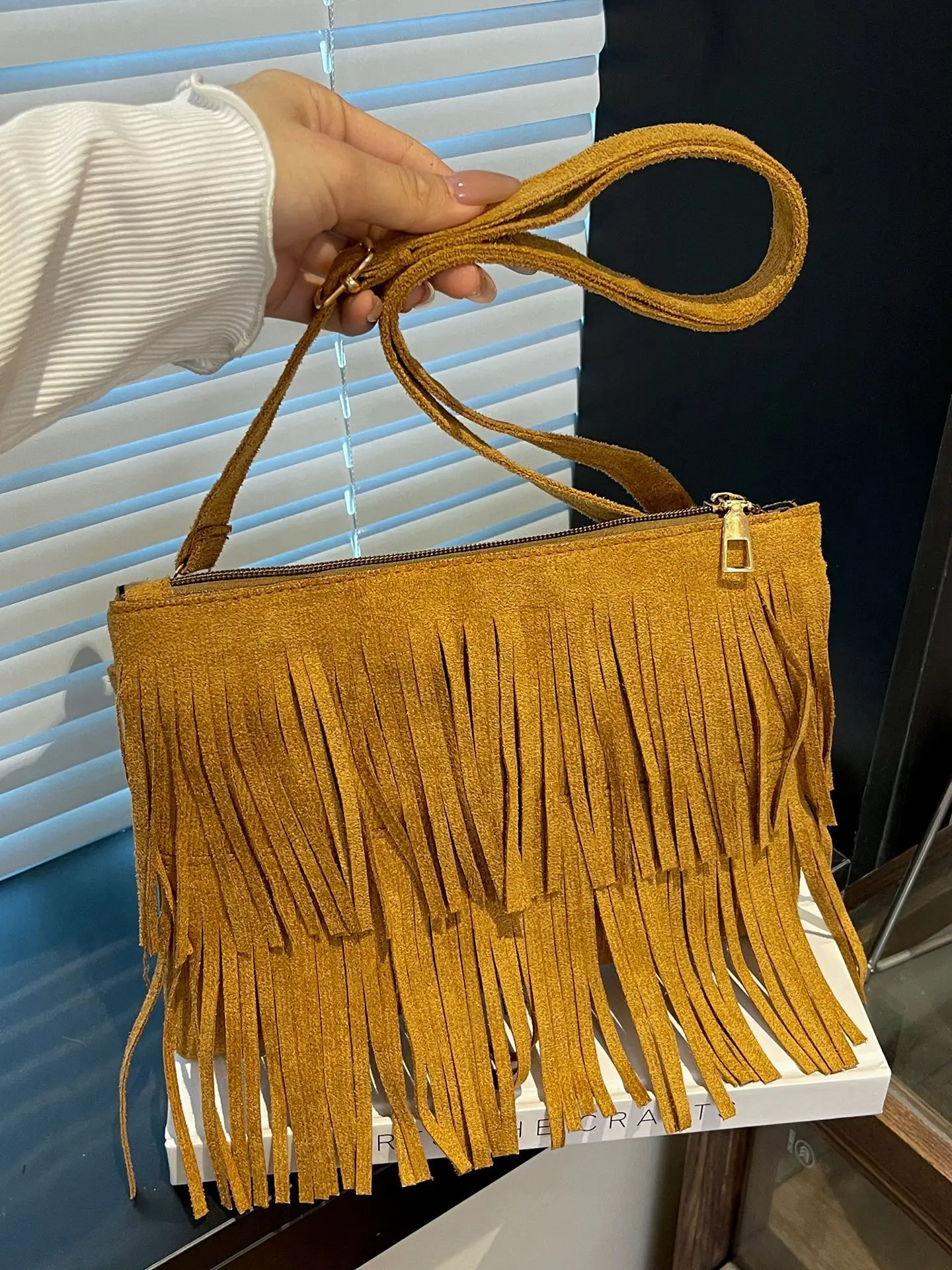 Red Tassel Crossbody Bag for Women - Image 6
