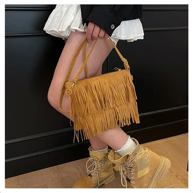 Red Tassel Crossbody Bag for Women — feature 11