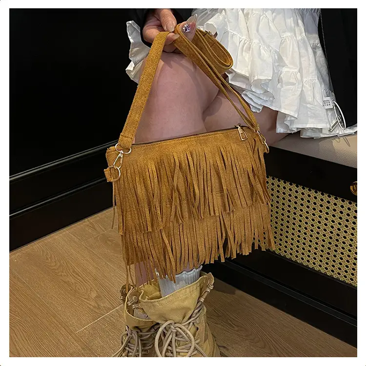 Red Tassel Crossbody Bag for Women — feature 13