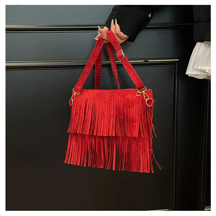 Red Tassel Crossbody Bag for Women — feature 14
