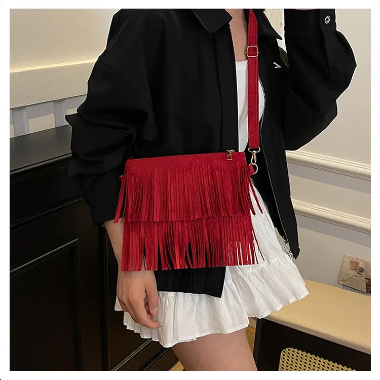 Red Tassel Crossbody Bag for Women — feature 15