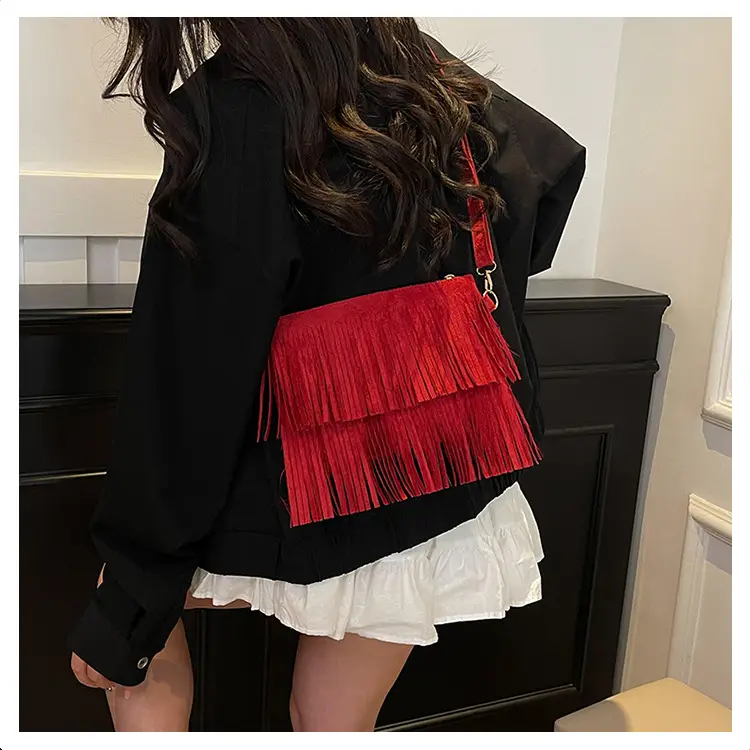 Red Tassel Crossbody Bag for Women — feature 16