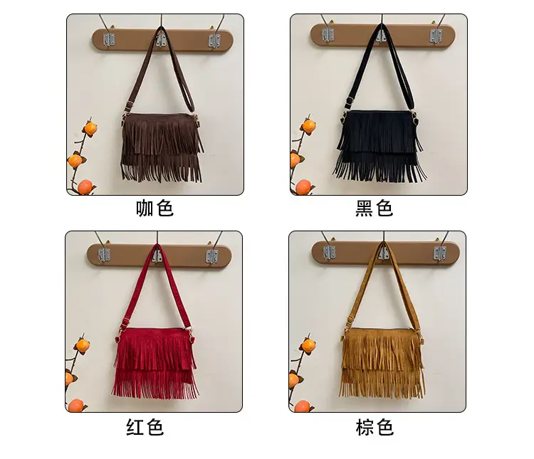 Red Tassel Crossbody Bag for Women — feature 4